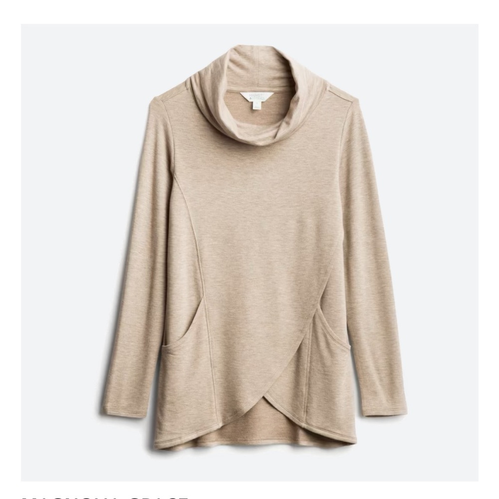 Beige long sleeve top